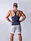cheap Tank Tops-Men&#039;s Stripe-Trim Running Tank Top Running Singlet Top Sleeveless Athletic Athleisure Breathable Quick Dry Soft Cotton Fitness Performance Active Training Sportswear Activewear Stripes White Black
