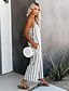 cheap Jumpsuits &amp; Rompers-Women&#039;s Jumpsuit Striped Casual Daily Going out Spaghetti Strap Loose Blue S M L Spring