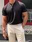 cheap Short Sleeve-Men's Casual V Neck Plain Sports T shirt