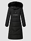 cheap Down&amp; Parkas-Women&#039;s Stylish Puffer Jacket with Fur Collar and Pockets