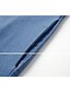 preiswerte Denim Dresses-Damen Midikleid Leicht Blau Einfarbig Kurzarm Frühling Sommer Tasche Sexy Hemdkragen Regular Fit Wochenende 2022 S M L XL XXL