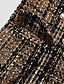 economico Women&#039;s Coats &amp; Jackets-Per donna Giacca Fantasia geometrica Stampa Quadrettato Manica lunga Cappotto Primavera Autunno San Valentino Doppiopetto Standard Giacca Rosso
