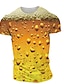 preiswerte Herren T-Shirts &amp; Tank Tops-Herren Unisex T Shirt Tee Graphic Blase Bier Rundhalsausschnitt Gelb Rote Purpur Grün 3D-Druck Täglich Wochenende Kurzarm Bedruckt Bekleidung Strassenmode Basic