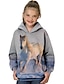 billige Hettegensere og gensere til jenter-barnegutter 3d digital print sweatshirts hettegenser med galaksemønster med hette