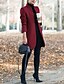 preiswerte Damen Blazer-Damen Mantel Einfarbig Basic Mantel Frühling Herbst Weihnachten Öffnung vorne Standard Jacken Karamellfarbe