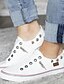 preiswerte Women&#039;s Sneakers-Damen Turnschuhe Segeltuch-Schuhe Flacher Absatz Runde Zehe Alltag Leinwand Denim Jeans Solide Sommer Weiß Purpur Blau