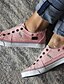 billige Women&#039;s Sneakers-Dame Kondisko Canvassko Flade hæle Rund Tå Daglig Kanvas Denim Ensfarvet Sommer Hvid Lilla Blå