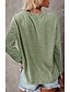 cheap T-Shirts-Women&#039;s T shirt Tee Green Purple Pink Pocket Plain Daily Weekend Long Sleeve Round Neck Basic Regular S