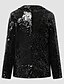 billige Jakker til damer-Women&#039;s Sparkly Sequins Jacket