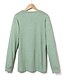 economico T-shirts-Per donna maglietta Verde Viola Rosa Tasche Liscio Giornaliero Fine settimana Manica lunga Rotonda Essenziale Standard S