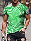 cheap Men&#039;s Tees &amp; Tank Tops-Men&#039;s Shirt T shirt Tee Graphic 3D Round Neck Black Light Green Pink Blue Purple Plus Size Casual Short Sleeve Print Clothing Apparel Streetwear Exaggerated