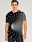 billige T-shirts og tanktops til mænd-Herre Unisex T-shirt T-Shirts Grafisk 3D Print Rund hals Sort Gul Rød Blå Lilla 3D-udskrivning Plusstørrelser Fest Afslappet Kortærmet Tøj Gade Punk &amp; Gotisk