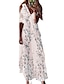 cheap All Sale-Women&#039;s Maxi long Dress Swing Dress Beige Short Sleeve Cold Shoulder Print Floral V Neck Spring Summer Stylish Casual Vacation 2022 Loose S M L XL XXL 3XL