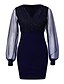 cheap Party Dresses-Women&#039;s Fashion V-Neck Mini Sheath Party Dress