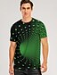 billige T-shirts og tanktops til mænd-Herre Unisex T-shirt T-Shirts Grafisk 3D Print Rund hals Sort Gul Rød Blå Lilla 3D-udskrivning Plusstørrelser Fest Afslappet Kortærmet Tøj Gade Punk &amp; Gotisk