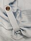 baratos Super Sale-Mulheres Camisa Social Blusa Túnica Tecido Cor Sólida Branco Azul Manga Longa Sólido Básico Clássico Casual Diário Decote V Normal Primavera Outono