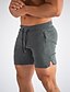 cheap Running &amp; Jogging Clothing-Men&#039;s Drawstring Running Shorts Bottoms Breathable Soft Sweat wicking Fitness Gym Workout Performance Sportswear Activewear Solid Colored Dark Grey White Black / Micro-elastic