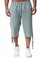 cheap Men&#039;s-Men&#039;s Capri shorts Basic Medium Spring &amp; Summer Green Black Blue Khaki
