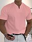 cheap Short Sleeve-Men's Casual V Neck Plain Sports T shirt