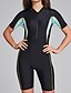 cheap Wetsuits, Diving Suits &amp; Rash Guard Shirts-SBART Women&#039;s UV Sun Protection UPF50+ Breathable Rash Guard Dive Skin Suit Short Sleeve Front Zip Boyleg Swimwear Patchwork Swimming Diving Surfing Snorkeling Spring Summer / Quick Dry / Quick Dry