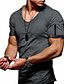 cheap Short Sleeve-Essential Men&#039;s Muscle V Neck Short Sleeve Tee