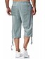 cheap Men&#039;s-Men&#039;s Capri shorts Basic Medium Spring &amp; Summer Green Black Blue Khaki