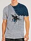 economico Tank Tops-camicia grafica da uomo ape su nido d&#039;ape vintage 3d per | T-shirt bianca estiva in cotone con stampa girocollo gialla per le vacanze quotidiane a maniche corte, abbigliamento, compleanno e