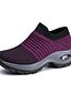 cheap Women&#039;s Sneakers-Women&#039;s Trainers Athletic Shoes Sneakers Plus Size Flyknit Shoes Outdoor Work Athletic Solid Colored Winter Wedge Heel Round Toe Sporty Casual Running Hiking Walking Knit Tissage Volant Loafer Black