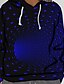 preiswerte Hoodies &amp; Sweatshirts-Damen Übergröße Oberteile Pullover mit Kapuze Sweatshirt Grafik 3D Bedruckt Langarm Mit Kapuze 3D-Druck Alltag Täglich Sport Baumwollmischung Herbst Winter Blau Purpur