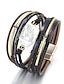 abordables Bracelets-bracelet en cuir pour femmes bracelets de manchette en perles baroques bracelets en tube d&#039;or multi-brins bracelets bracelet bohème cadeau pour femmes adolescentes femme