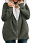 cheap Coats &amp; Trench Coats-Women&#039;s Plus Size Pocket Parka Plain Solid Colored Causal Daily Hoodie Long Sleeve Fall Winter Regular Green Blue Gray S M L XL XXL / Coat / Loose / Oversized