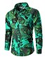 cheap Men&#039;s Shirts-Men&#039;s Shirt Graphic Shirt Collar Paisley Tribal Green Yellow Army Green Red Street Daily Clothing Apparel Basic Vintage Fashion Cool / Long Sleeve / Wash with similar colours / Designer / Breathable