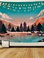 cheap Home Textiles-Mountain Sunrise Wall Tapestry Art Decor Blanket Curtain Picnic Tablecloth Hanging Home Bedroom Living Room Dorm Decoration Landscape Golden Sunset Forest Ink