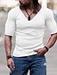 preiswerte Men&#039;s Socks-Herren T Shirt Einfarbig Langarm V Ausschnitt Weiß Schwarz Strasse Täglich Bekleidung Modisch Designer Casual Komfortabel / Sport