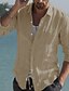 cheap Linen Shirts-Men&#039;s Casual Long Sleeve Linen Summer Shirt