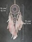 cheap Dreamcatcher-Dream Catcher Handmade Gift  with 5 Circles Feather Bead Flower Wall Hanging Decor Art Boho Style 16*70cm