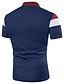 cheap Polos-Men&#039;s Golf Shirt Tennis Shirt Rainbow Collar Daily golf shirts Short Sleeve Patchwork Regular Fit Tops Cotton Business Light gray Red Navy Blue