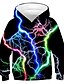 billige Hættetrøjer og sweatshirts til drenge-Børn Drenge Hættetrøje og sweatshirt Langærmet 3D Snørelukning Lilla Børn Toppe Aktiv Basale Barnet&#039;s Dag