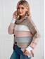 cheap Women&#039;s Sweaters-Women&#039;s Sweater Pullover Jumper Color Block Knitted Button Stylish Basic Casual Long Sleeve Loose Sweater Cardigans Fall Winter Crew Neck Rainbow / Holiday / Going out