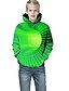billige Hettegensere og gensere til gutter-Barn Gutt Hattetrøje Langermet 3D-utskrift Grafisk Grønn Blå Grå Barn Topper Vår Høst Kul Daglig 3-12 år