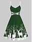 cheap Dresses-Women&#039;s Christmas Strap Dress Black Sequin Dress Knee Length Dress Green Black Red Sleeveless Animal Sequins Patchwork Print Spring Summer V Neck Hot Party