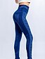 abordables Pantalons femme-Femme Polyester Floral Mode Noir Bleu Taille haute Athlétique Athleisure Eté Printemps
