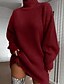 abordables vestido de primavera y otoño-Elegant Women&#039;s Knit Sweater Dress