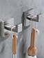 cheap Bath Fixtures-Robe Hook Solid Brass Indoor Hook Creative Contemporary Robe Hook Stainless Steel 2pcs for Bathroom Wall Mounted
