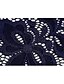 baratos Women&#039;s Accessories-Mulheres Vestido no Joelho Vestido de festa Vestido de renda Roxo Azul empoeirado Sem Manga Zíper Com Transparência Renda Cor imaculada Decote V Primavera Verão Festa Elegante Romântico Sensual 2022