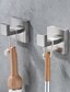 cheap Bath Fixtures-Robe Hook Solid Brass Indoor Hook Creative Contemporary Robe Hook Stainless Steel 2pcs for Bathroom Wall Mounted