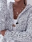 abordables Sweaters &amp; Cardigans-Gilet Cardigan Femme Crocheté Tricoter Ouvrir le devant Tricot Tricoté Automne Hiver Longue du quotidien Vacances Décontractées manche longue Couleur unie Gris S M L