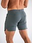 abordables Ropa para correr y trotar-Hombre Correa Pantalones Cortos Running Prendas de abajo Transpirable Suave Reductor del Sudor Aptitud física Entrenamiento de gimnasio Desempeño Ropa de deporte Ropa de Deporte Color sólido Gris