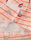 billige Pikekjoler-Barn Litt Jente Kjole enhjørning Stripet Daglig Kjole med A-linje Oransje Asymmetrisk Bomull Langermet Vakker Søt Kjoler Høst Vinter Normal 2-8 år