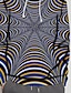 abordables Hoodies &amp; Pulls molletonnés-Sweat-shirt à capuche Femme Rayé 3D Capuche Imprimer 3D effet du quotidien Des sports Motifs 3D Actif Mélange de Coton Pulls Capuche Pulls molletonnés Standard Normal Bleu